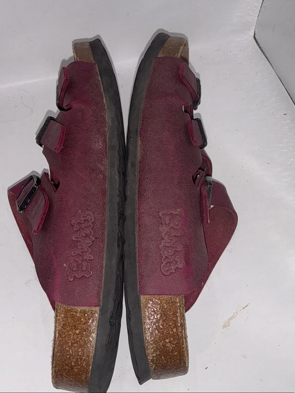Birkenstock Arizona Comfort Triple-Strap Burgundy Women’s Sandals